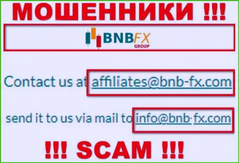 Электронный адрес кидал БНБ ФИкс, информация с официального сайта