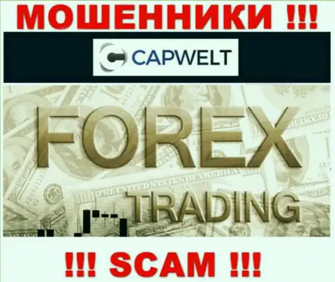 Forex - это направление деятельности преступно действующей конторы CapWelt Com