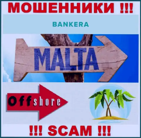 С Банкера крайне рискованно работать, адрес регистрации на территории Malta