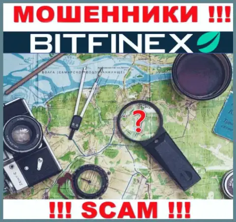 Посетив сайт мошенников Bitfinex, Вы не сможете найти информации касательно их юрисдикции