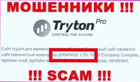 Данные об юридическом лице Тритон Про - это компания Jerminus LTD