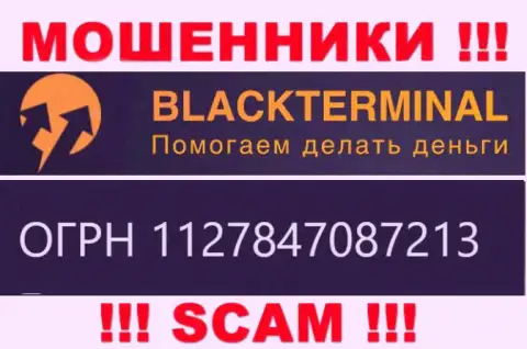 BlackTerminal жулики сети internet !!! Их номер регистрации: 1127847087213