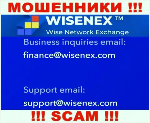 На официальном ресурсе жульнической компании ВайсенЭкс приведен вот этот адрес электронного ящика