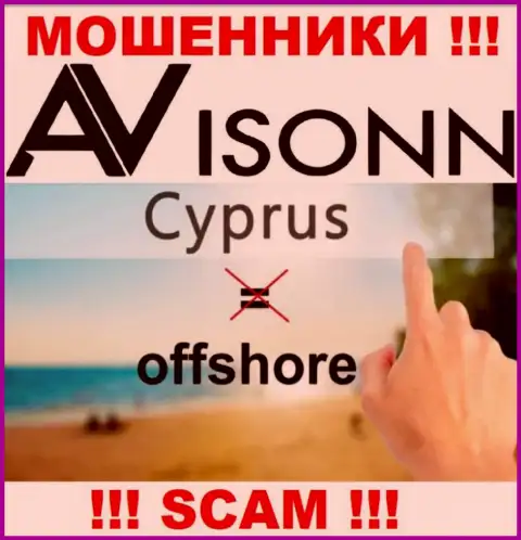 Avisonn Com специально находятся в оффшоре на территории Cyprus - это КИДАЛЫ !