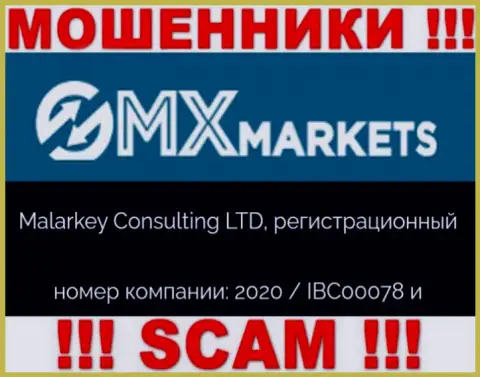ГМИкс Маркетс - регистрационный номер internet-мошенников - 2020 / IBC00078