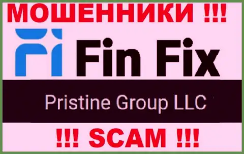 Юр лицо, которое владеет разводилами FinFix - это Pristine Group LLC