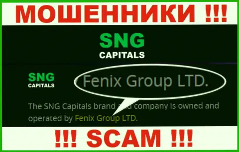 Fenix Group LTD - это владельцы противоправно действующей компании СНГ Капиталс