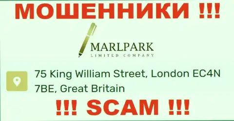 Юридический адрес регистрации MarlparkLtd, приведенный у них на сайте - ненастоящий, осторожнее !!!