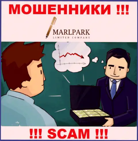 Никакой комиссии и процентов для возвращения финансовых вложений с организации MarlparkLtd Com не платите - это лохотрон