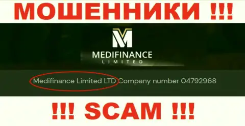 MediFinance будто бы управляет компания Medifinance Limited LTD