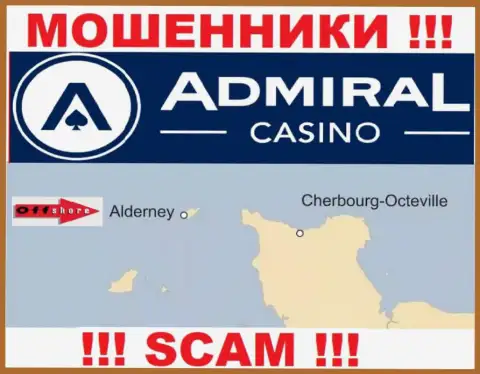 Так как Admiral Casino базируются на территории Алдерней, слитые финансовые вложения от них не забрать