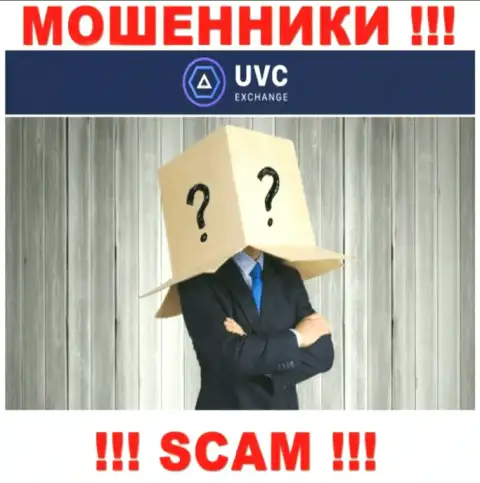 Не работайте совместно с internet мошенниками UVC Exchange - нет инфы об их непосредственном руководстве