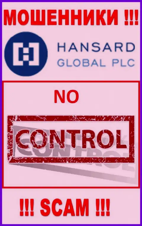 На web-сервисе разводил Hansard International Limited не имеется ни слова о регуляторе конторы