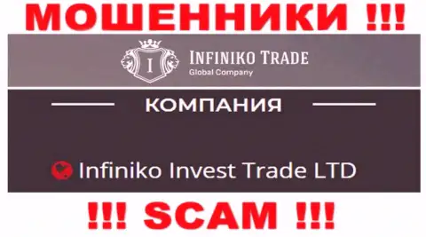 Infiniko Invest Trade LTD - это юридическое лицо internet кидал ИнфиникоТрейд