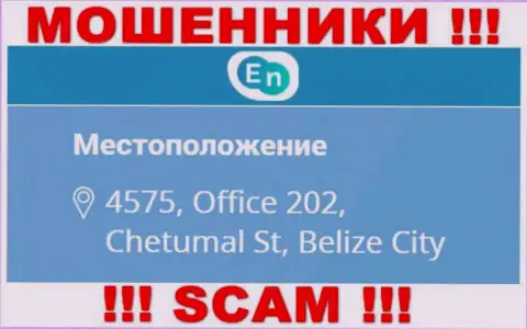 Адрес регистрации воров ЕН Н в оффшоре - 4575, Office 202, Chetumal St, Belize City, данная инфа предоставлена у них на официальном интернет-портале