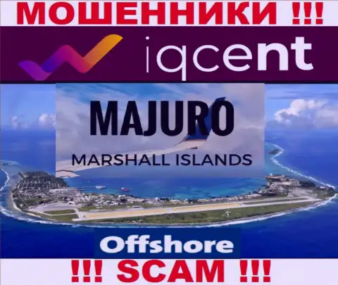 Оффшорная регистрация IQ Cent на территории Маджуро, Маршалловы Острова, позволяет сливать лохов