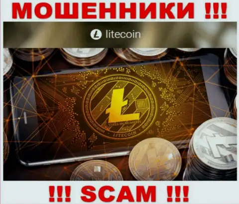Взаимодействовать с LiteCoin нельзя, так как их вид деятельности Крипто сервис - это обман