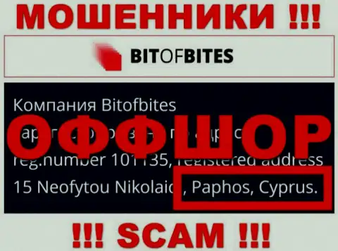 BitOfBites Com - это мошенники, их место регистрации на территории Кипр