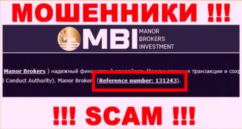 Хоть ManorBrokers Investment и показывают на сайте лицензию, будьте в курсе - они все равно МОШЕННИКИ !!!