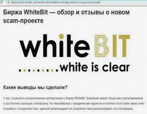 ВайтБит Ком - это организация, совместное взаимодействие с которой доставляет только лишь убытки (обзор)