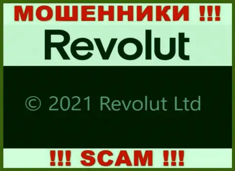 Юридическое лицо Револют - это Револют Лтд, именно такую информацию опубликовали мошенники на своем сайте