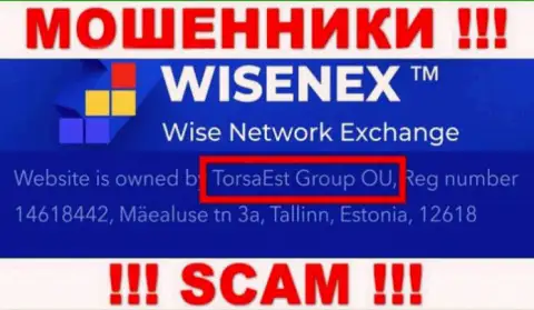 ТорсаЕст Групп ОЮ управляет организацией WisenEx Com - это МАХИНАТОРЫ !!!