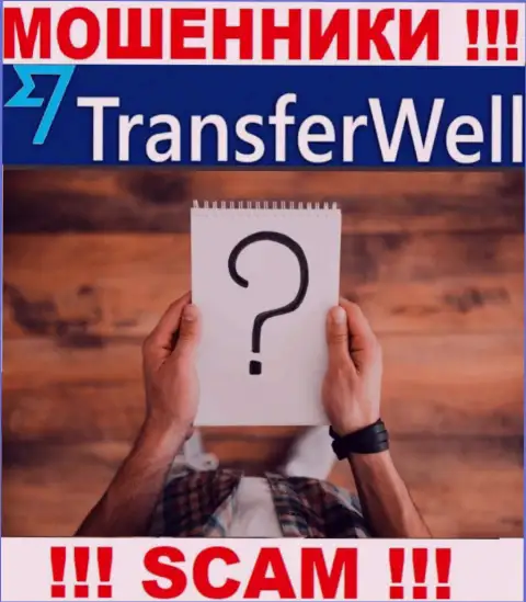 О лицах, которые управляют конторой TransferWell Net ничего не известно