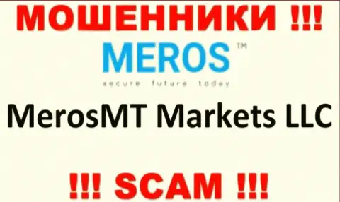 Организация, управляющая обманщиками Meros TM - это MerosMT Markets LLC