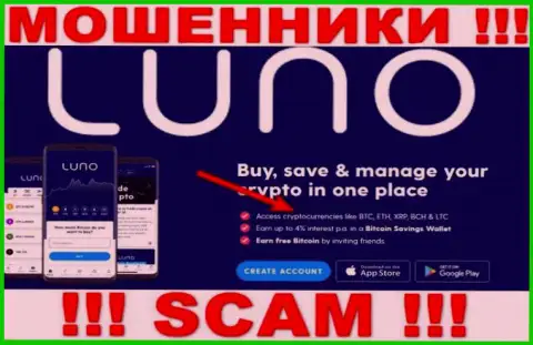 С компанией Луно взаимодействовать опасно, их тип деятельности Крипто-обменник - это капкан