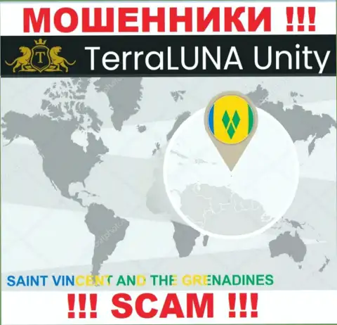 Официальное место регистрации обманщиков Terra Luna Unity - Saint Vincent and the Grenadines