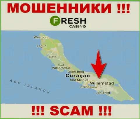Curaçao - именно здесь, в оффшорной зоне, базируются интернет-шулера Fresh Casino