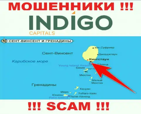 Мошенники IndigoCapitals базируются на оффшорной территории - Kingstown, St Vincent and the Grenadines