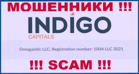 Регистрационный номер еще одной противозаконно действующей конторы Indigo Capitals - 1004 LLC 2021