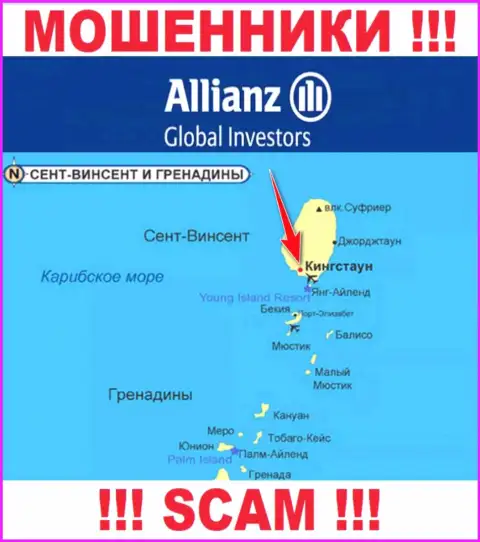 Allianz Global Investors LLC беспрепятственно дурачат, так как находятся на территории - Kingstown, St. Vincent and the Grenadines