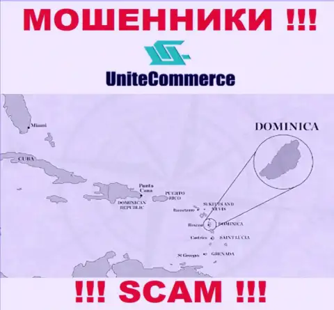 UniteCommerce пустили свои корни в офшорной зоне, на территории - Commonwealth of Dominica