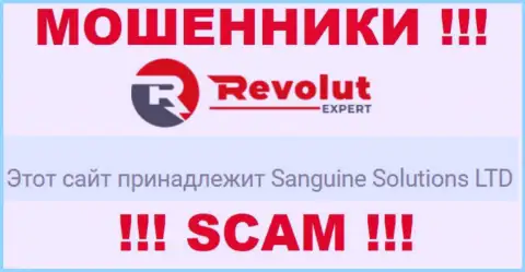 Информация о юридическом лице internet мошенников RevolutExpert Ltd