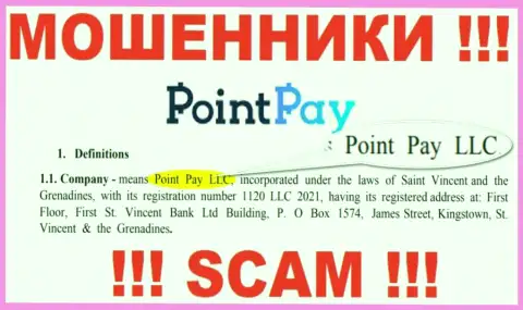 Point Pay LLC - это контора, которая управляет мошенниками PointPay Io