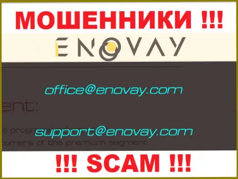 Адрес электронной почты, который мошенники ЭноВей Инфо засветили у себя на официальном сайте
